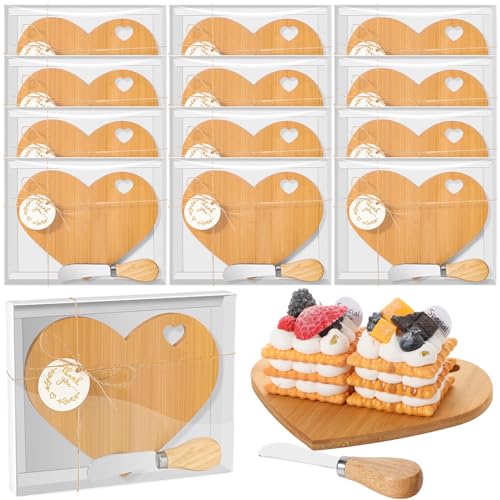 Maxcheck 12 Set Heart Shaped Charcuterie Boards Bulk Bridal Shower
