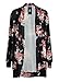 Womens Kimono Cardigans for Women Floral Cardigan Blouse Comfy Boho Wrap Casual Cover up Tops Outwear Black L