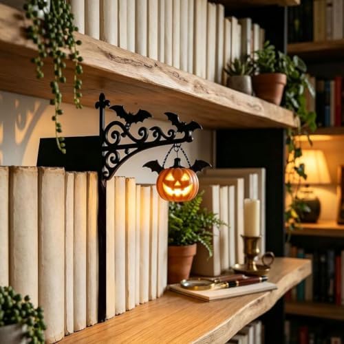 Ghost Bookshelf Lamp, Hollween Decorative Library Lantern Bookshelf Light, Mini Reading Book Shelf Lights, Antique Led Books Nook Lamp Ornament for Study Reading Corner, Gift for Book Lovers - 2