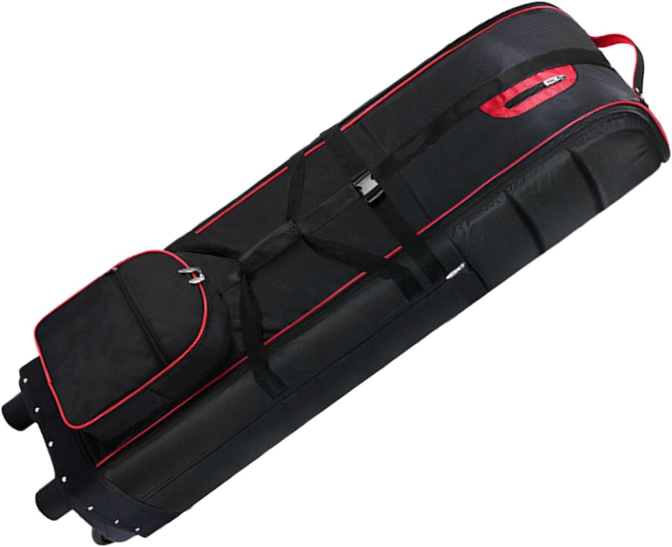 Durable Golf Travel Bag, Foldable Club with Wheels and Combination Lock, Nylon