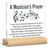 Music Gifts for Women Men, Cool Gifts for Music Lovers Musicians Birthday Graduation, Music Teacher Appreciation Gifts, Musical Gifts Music is What Feelings Sound Like Clear Desk Decorative Sign