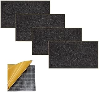 ACIT Arkusz izolacyjny z neoprenu, Opakowanie 4 arkusze, uszczelka klejąca, guma klejąca, pianka poliuretanowa, czarna guma EPDM (grubość 5MM, 18 x 10 CM)