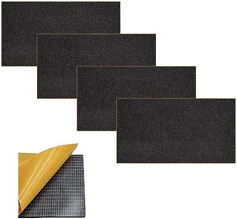 ACIT Arkusz izolacyjny z neoprenu, Opakowanie 4 arkusze, uszczelka klejąca, guma klejąca, pianka poliuretanowa, czarna guma EPDM (grubość 5MM, 18 x 10 CM)