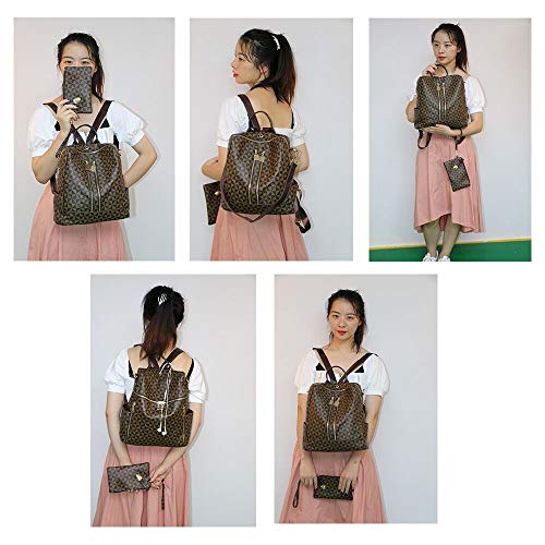 Makes Backpack Purse For Women Pu Leather Travel Backpack Design Convertible Handbag With Purse 2 Piece thumb #6