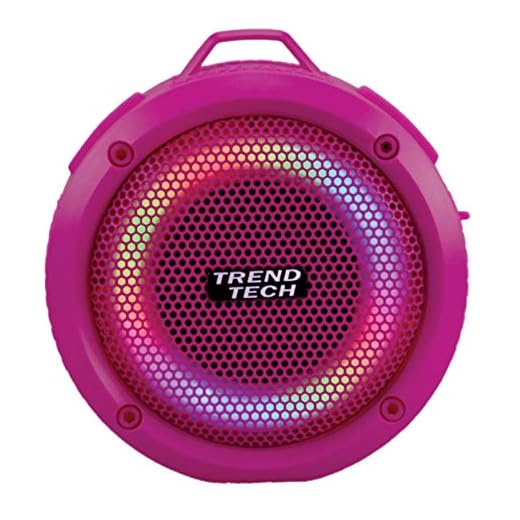 Wireless Express Dorm Blaster Super Sound Waterproof LED Speaker - Light up, All Weather Bluetooth Speaker - Superior Sound and Quality (Pink)