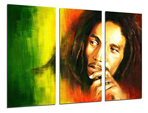 Cuadros Camara Poster Fotográfico Bob Marley, Musica Reaggie, Leyendas Tamaño total: 97 x 62 cm XXL, Multicolor