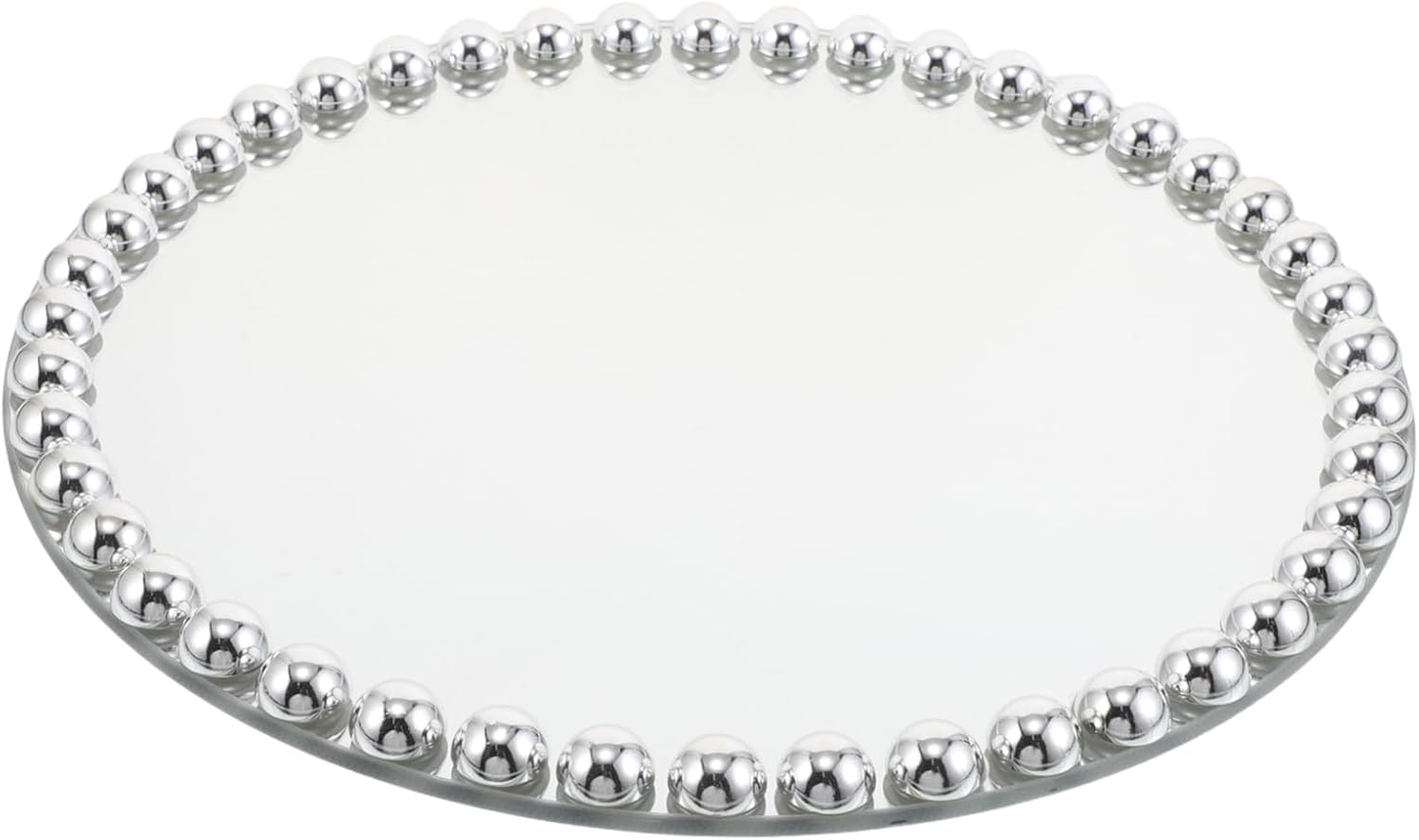 Decorative Mirror Tray Multifunctional Makeup Organizer Jewelry Display with Polished Finish Elegant Trim for Dining Bathroom and Home