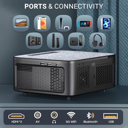 Image of XElectron iProjector 1 Plus Electric Focus Auto Keystone Smart Home Projector 4k Ultra HD | Native 1080P Full HD Resolution, HDMI ARC, Android 12, BT 5.4, WiFi 6 | 20000 Lumens, 2GB+32GB