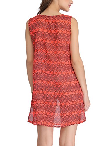 Image of Clovia Women's Georgette Printed Sheer Short Nightie