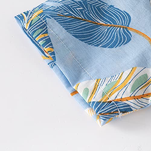Little & Big Boys Button Down Hawaii Shirts Short Sleeve Tropical Shirt Tops for Kids Boys Extra Small Long2