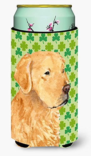 Caroline's Treasures SS4407TBC Golden Retriever St. Patrick's Day Shamrock Portrait Tall Boy Hugger Can Cooler Sleeve Hugger Machine Washable Drink Sleeve Hugger Collapsible Insulator Beverage Insulat