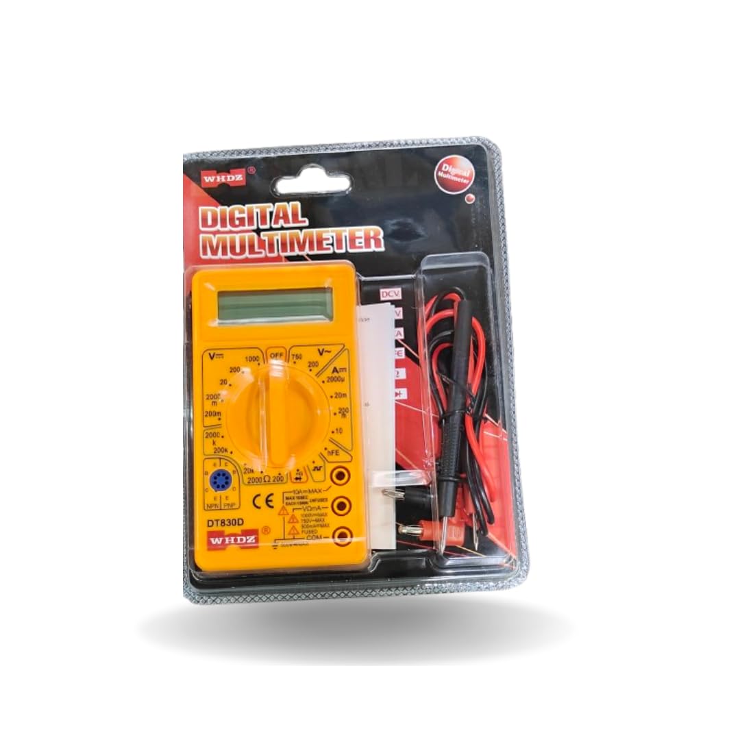 DT-9205A Digital Multimeter with LCD Display – Voltage, Current, Resistance & Continuity Tester – Portable & Accurate Measuring Tool for Electrical & DIY Use (Yellow)-image-41