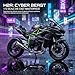 Risopen Compatible for 1:12 Kawasaki Ninja H2R Motorcycle Model Toy Die-cast Metal Mini Motorbike Toy for Boys and Adults Black Moto Model Collectible Gift