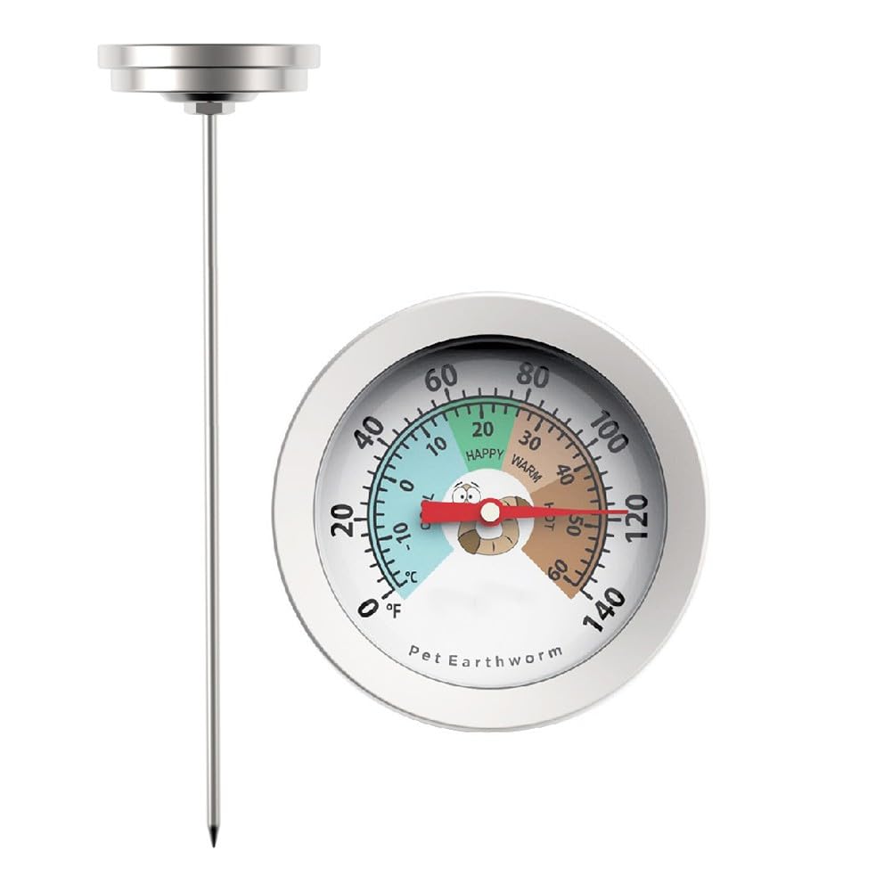 Thermomètre de sol, testeur de sol de compost, sonde en acier inoxydable, moniteur de température pour compost de jardin