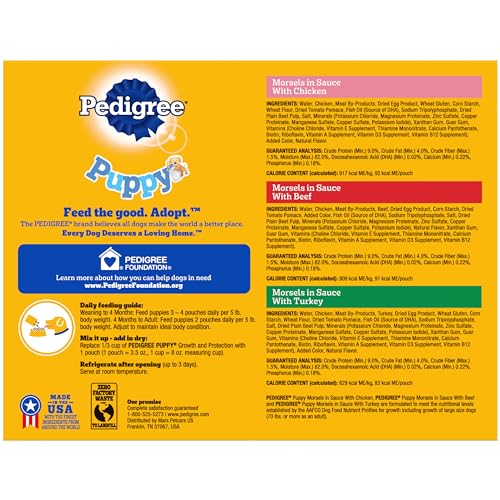 Pedigree Pet Smooth Moist Canine Meals 18-Depend Selection Pack, 3.5 ouncesPouches (Pack of 4) Pedigree Pet Smooth Moist Canine Meals 18-Depend Selection Pack, 3.5 ouncesPouches (Pack of 4)