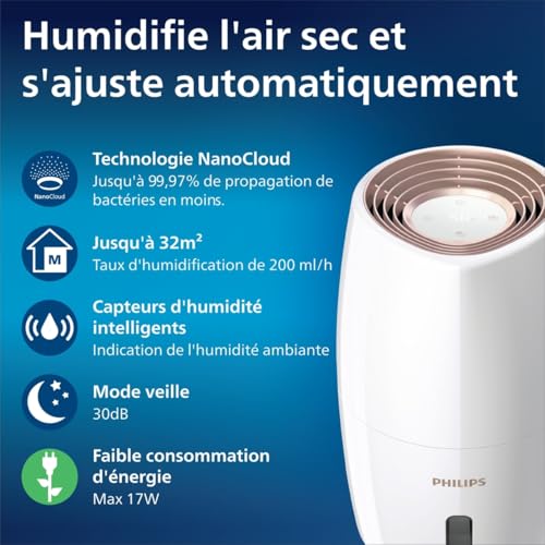 Philips 2000 Series HU271610 Humidificateur d'air et or - vue 4