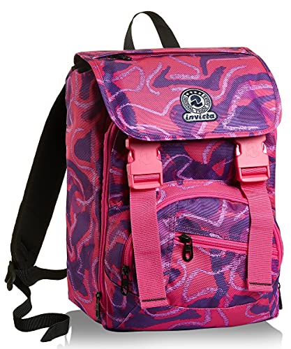 Invicta Square Street Jungle, Zaino Unisex - Bambine e ragazze, Rosa (Rosa), Taglia unica