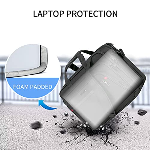 VANKEAN Premium Laptop Briefcase for 17.3 Inch Laptop - Black