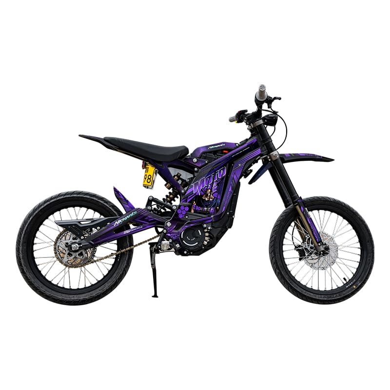 For Surron Light bee X/S Motorcycle Pattern Fairing Electroplating Material Sticker Kit Accessories Colorful Decorative Stickers (Style 1 Electroplated purple)