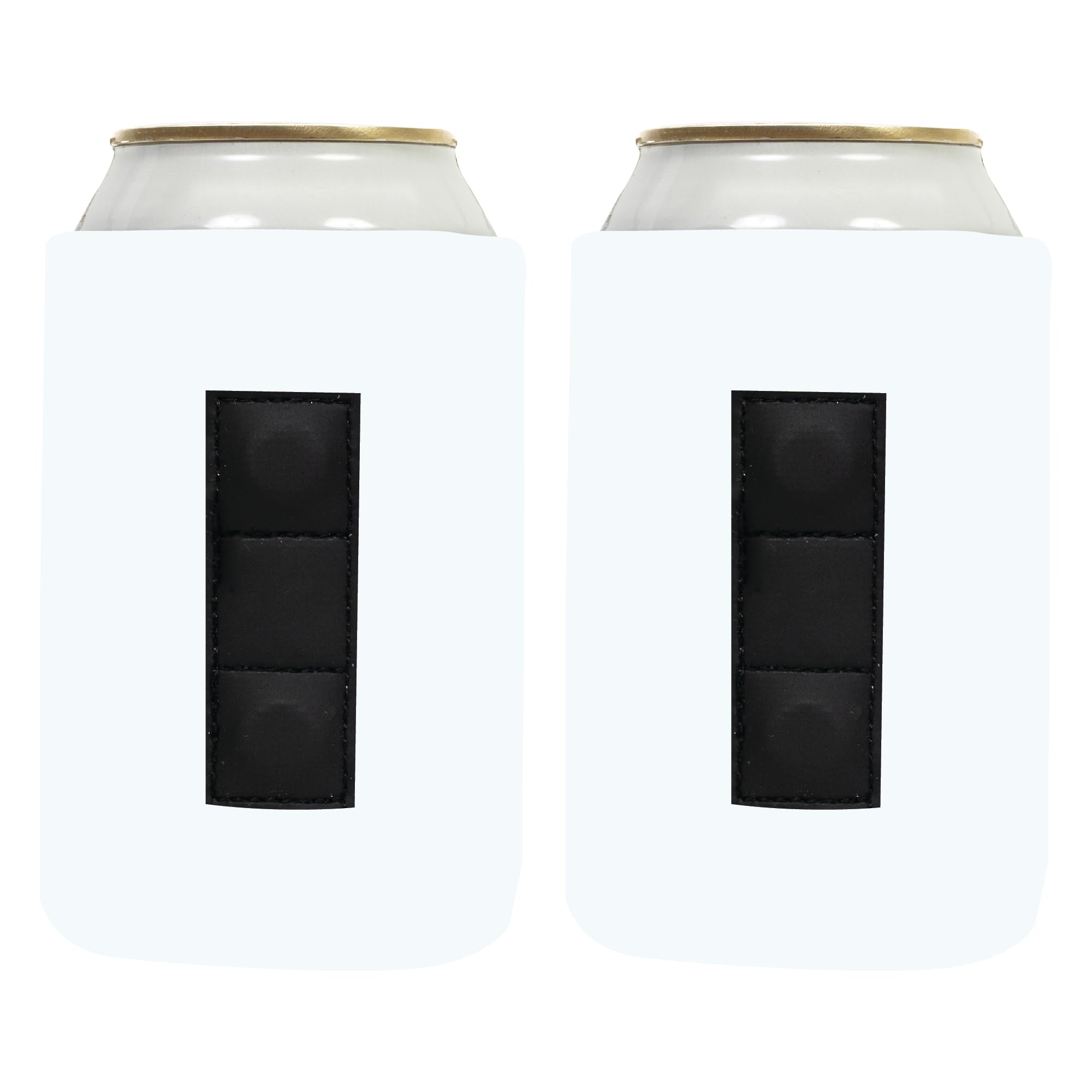 QualityPerfection Magnetic Can Cooler Sleeve, Neoprene Beer 12 oz Regular size 4mm Thickness Insulated, Collapsible For DIY Customizable, Favors, Parties, Events Set of 2 (White)