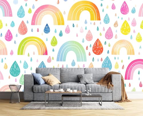 Mural decorativo crema con acabado 3D de alta definición 4
