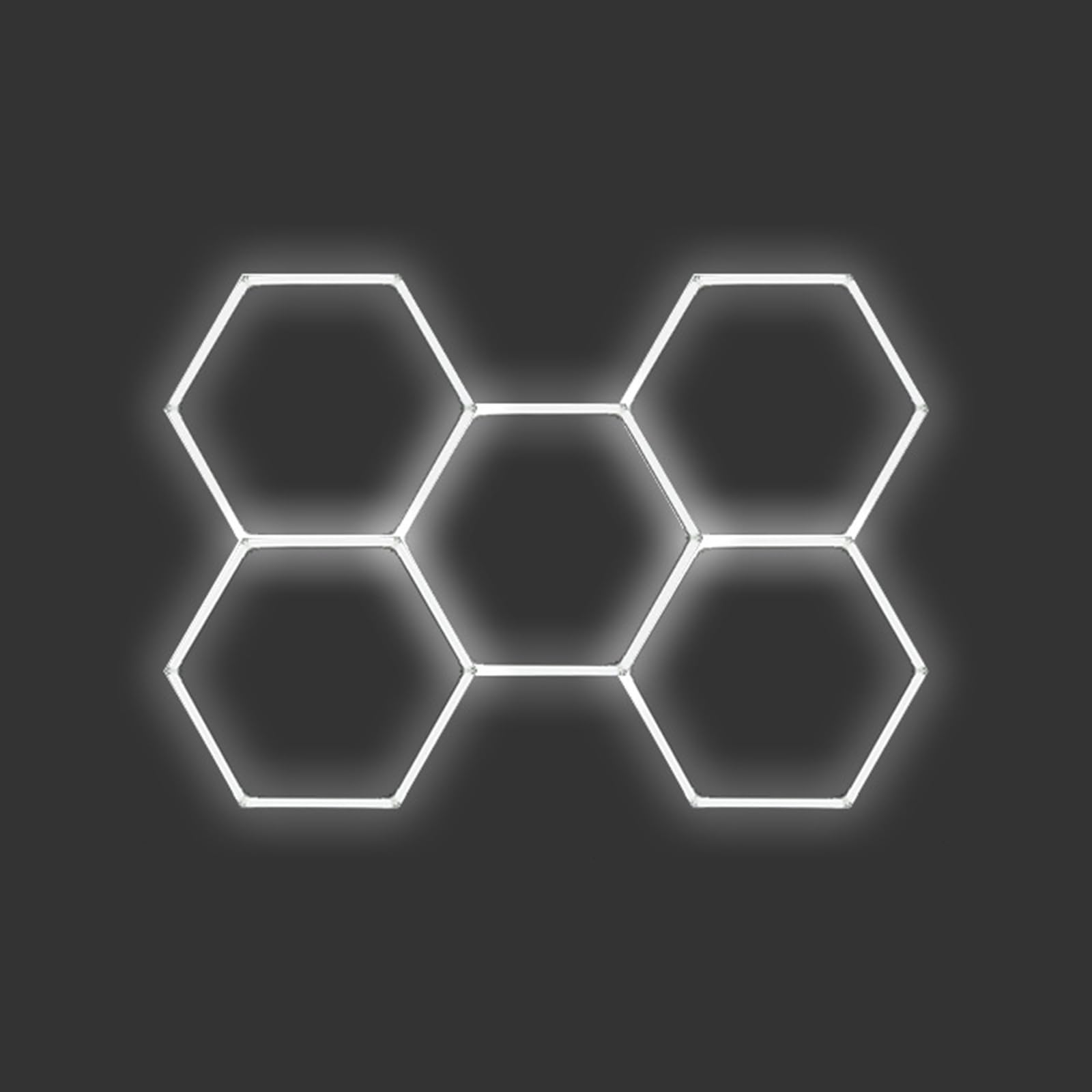 Luz Garaje Techo Led Hexagonal,Hexagonales Led Garage Light,Luces Led Hexagonales para Gimnasios,PráCtico Y Elegante,Apto para BañOs,Supermercados,Oficinas,Etc