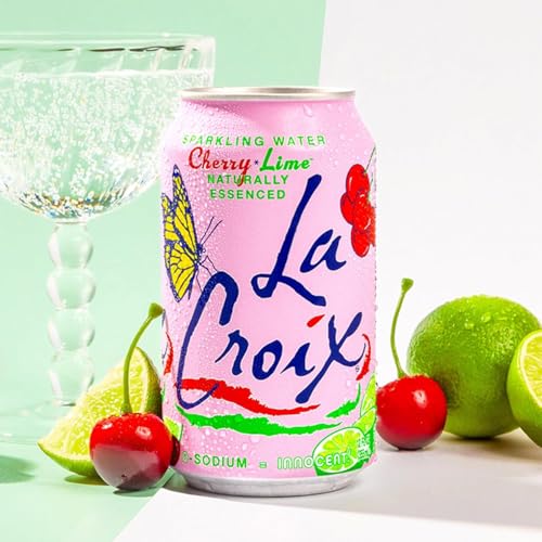 Image of La Croix Sparkling Water, Cherry Lime, 8-Pack Zero Sugar, Zero Calories, Zero Sodium