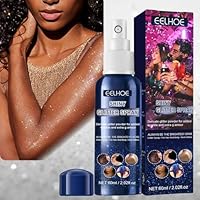 60ML Glitzer Spray Haare und Körper, Glitzer Haarspray, Glitzerspray für Haare und Kleidung, Body Glitter Spray, Bühnen-Make-up-Haar-Körper-Glitzer-Spray zum Partyball