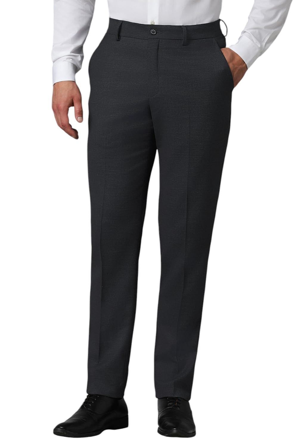 louis philippe Men's Slim Fit Mid Rise Pants-picture-42