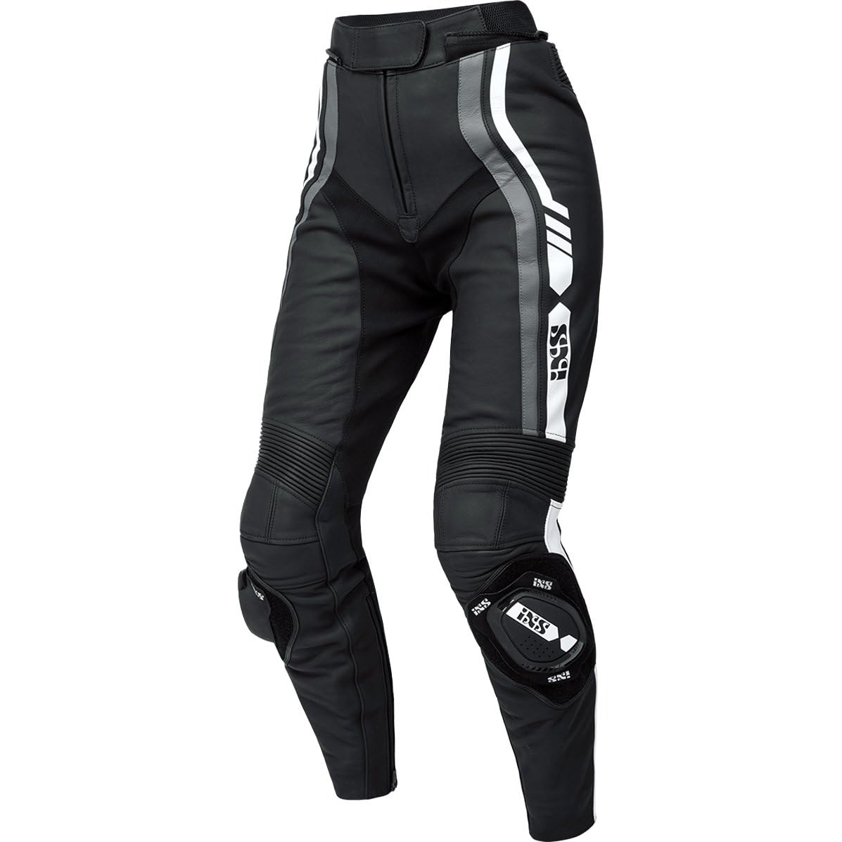 IXS RS-800 1.0 Dwuczęściowy damski skórzany kombinezon motocyklowy, czarny/szary/biały, 44