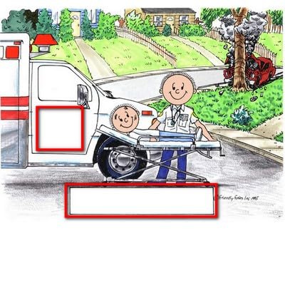 PrintedPerfection.com Personalized EMT - Male Wooden Snow Globe Shaped Christmas Ornament