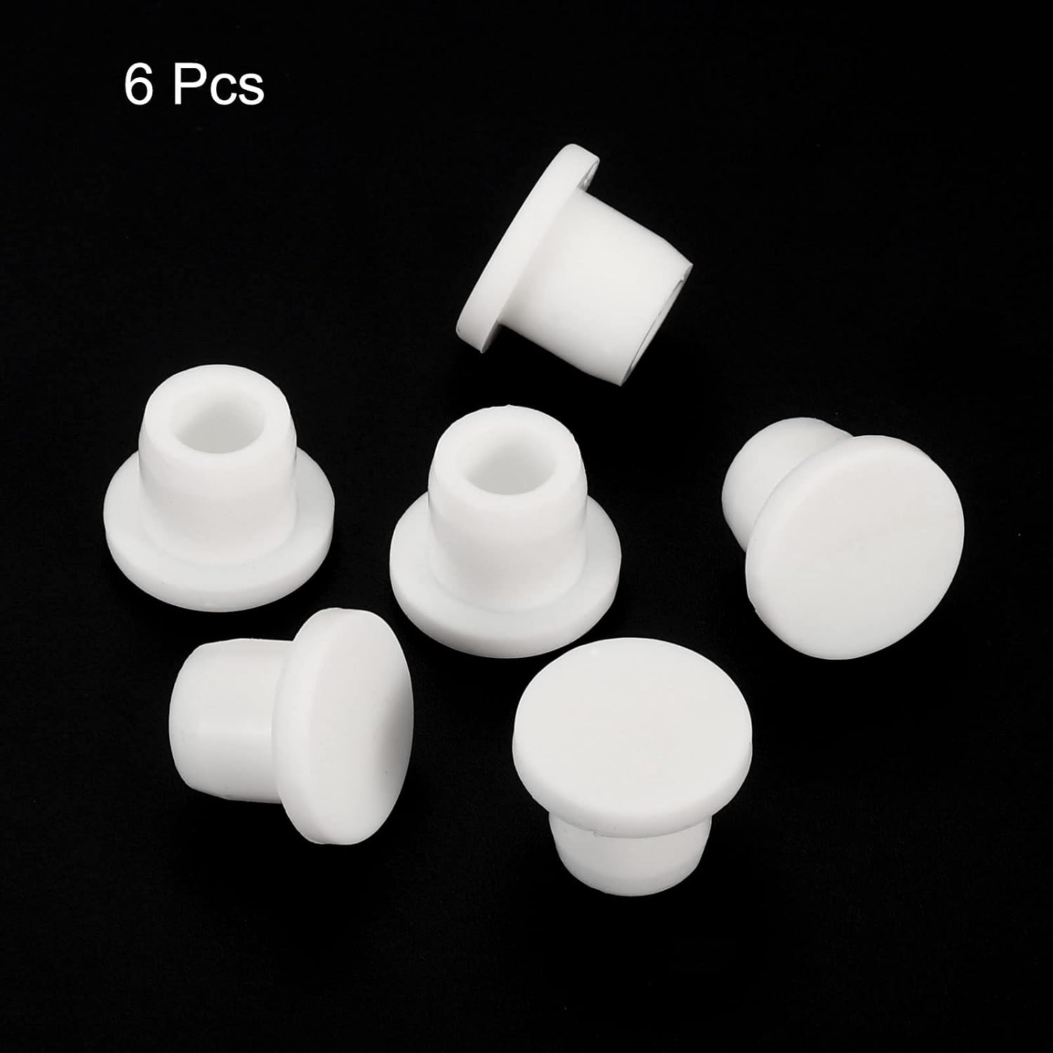 MECCANIXITY Silicone Rubber Hole Plug Soft Flexible Stopper for 9-10mm Hole White 6 Pieces