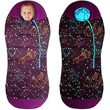 AceCamp Glow in the Dark Mummy Sleeping Bag for Kids and Youth, Temperature Rating 30F/-1C, Water-Resistant for Camping, Hiking, and Slumber Party