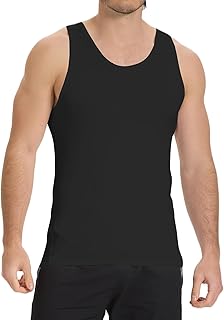 NuCamper Camiseta Reductora para Hombre, Camisetas de Compresión, Chaleco Sin Mangas, Elástica Interiores Body Shaper, Chaleco Abdominal, Faja Cintura Tirantes Hombre para Gym Fitness Entrenamiento