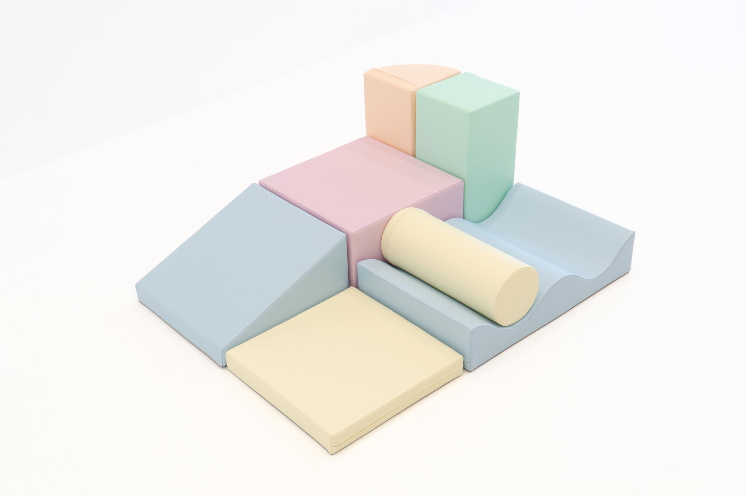 IGLU SOFT PLAY Discoverer zestaw 7 miękkich klocków do wspinaczki i piankowych klocków dla dzieci, tor przeszkód Montessori i zabawka motoryczna
