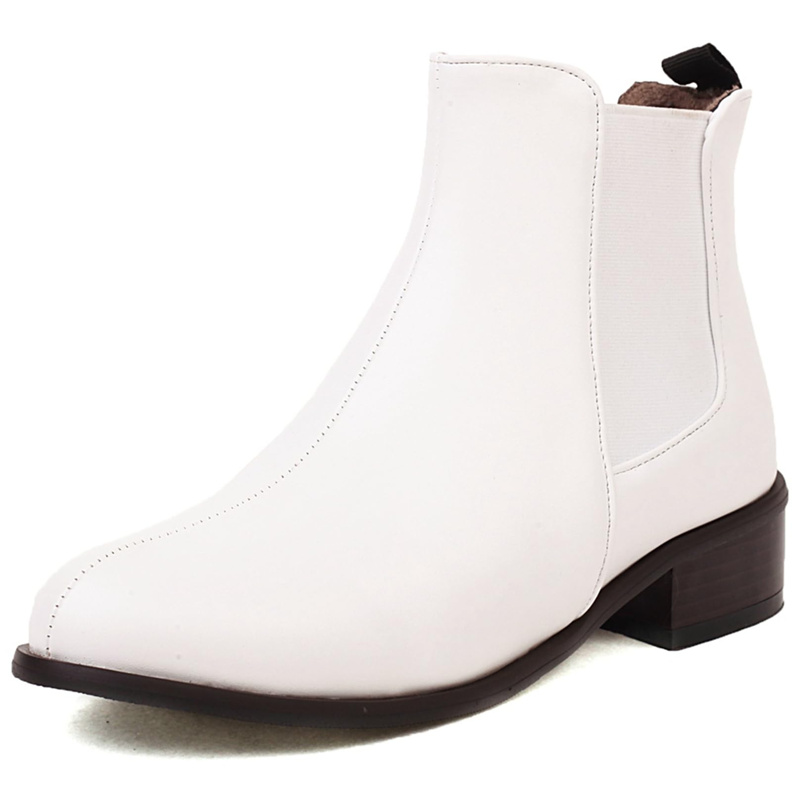 Botines Chelsea para mujer con tacón bajo grueso y puntera redonda para otoño/invierno
