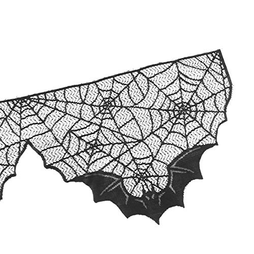 BESTOYARD Pano para decoração de Halloween para lareira de Halloween com teia de aranha para festas