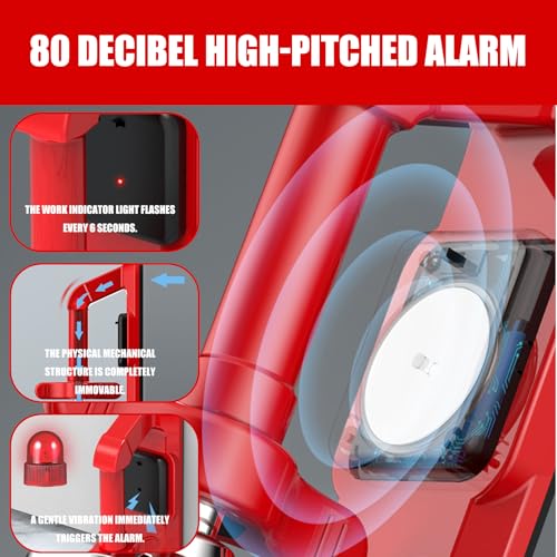 Türstopper Alarm Einbruchschutz 80dB Hotelsicherheit Persönlicher Schutz Einstellbare Türalarm für Zuhause, Hotel, Reisen, mit Batterien