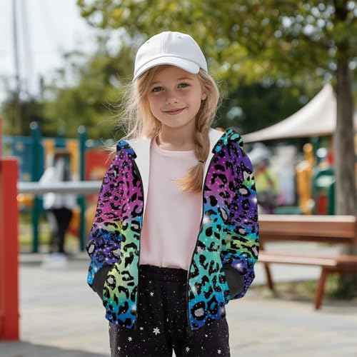 Girls and Toddlers Fleece Zip-Up Hoodie Sweatshirt Boys Girl Zip-Up Hoodies Jacket 6-14 Years Sport Sweatshirt Coat4