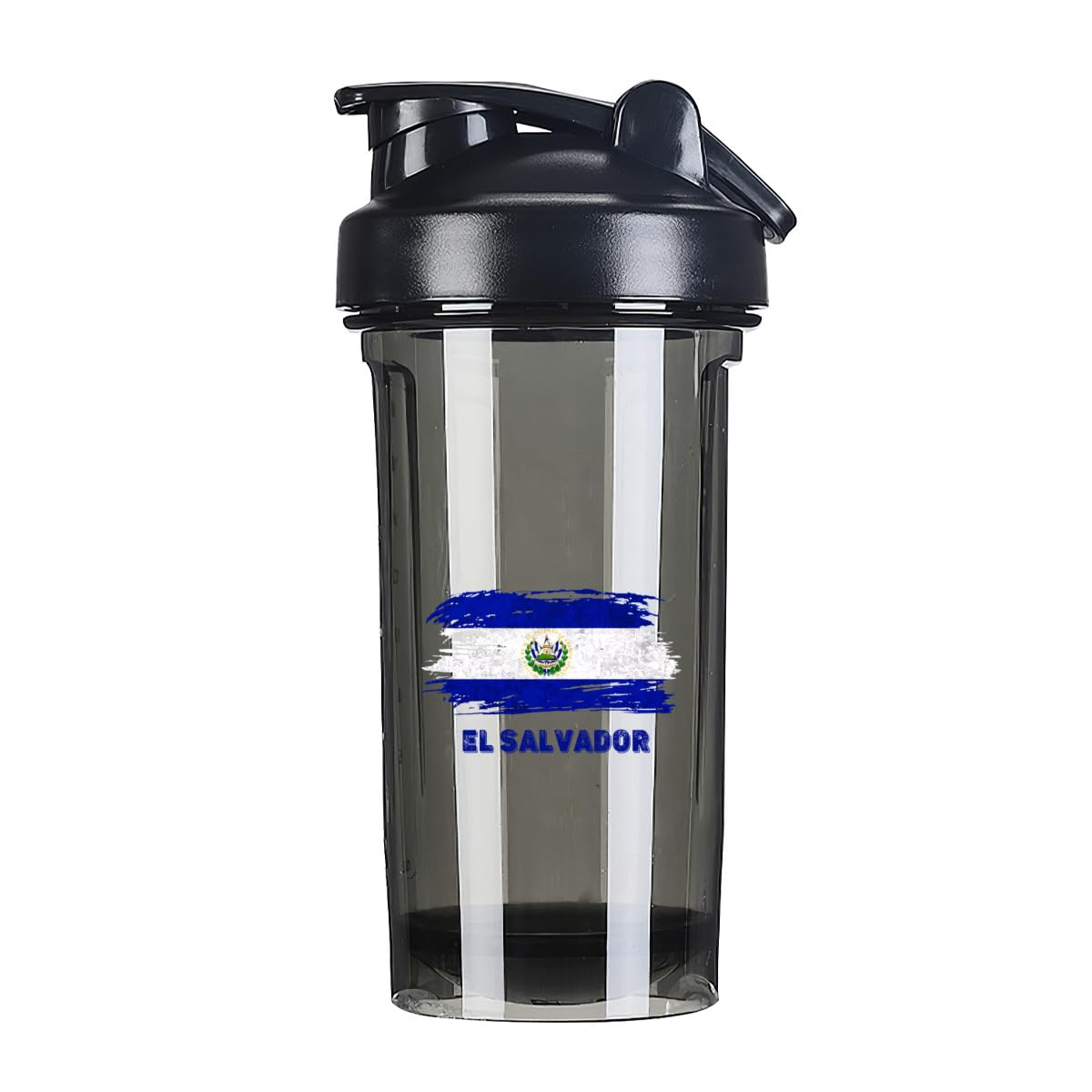 El Salvadorean Flag 18 Ounce Shaker Cup,Fashion Theme Pattern Shaker Bottle Leak-proof Workout Shake Bottles 500ML/18 oz Perfect for Pre Workout