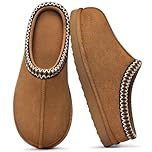 Litfun Memory Foam Slippers for Women Men Cozy Warm House Shoes Indoor and Outdoor, Chestnut Size 6.5-7