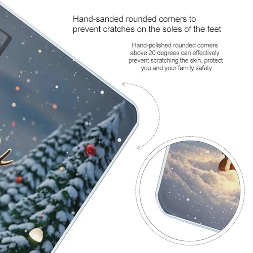 Báscula digital para baño con diseño Navidad y reno miniatura 4