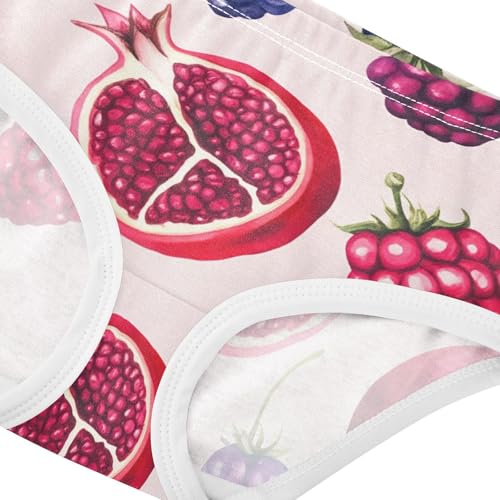 Watercolor Pomegranates Raspberries Girls Underwear Toddler 2t Cotton Panties Little Girl Cartoon Briefs Kids Undies4