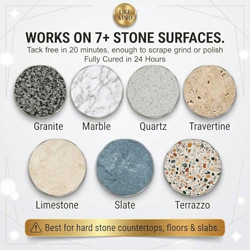 Image of RocketGel 25 Minute Professional Epoxy Countertop Kit for Granite, Tile, and Quartz Countertop Repair Kit, Tile Crack Repair, Chips and Fills Epoxy Grout (4oz)
