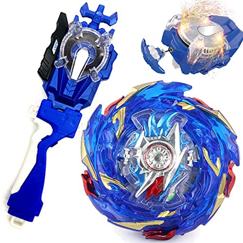 Mopogool Sparking String Launcher Lr Grip Starter Set God Bey Battle Booster SuperKing B-174 Helios Volcano Burst Evolution Turbo Blade Battling Tops Gaming Spinning Toy Gift for Boys Kids