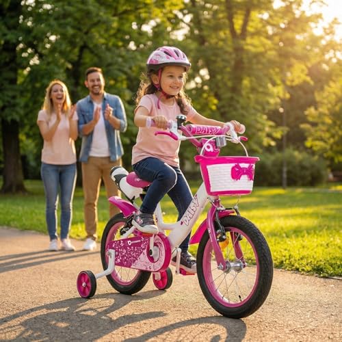 Actionbikes Kinderfahrrad Daisy 16 Zoll | Kinder Fahrrad für Mädchen...