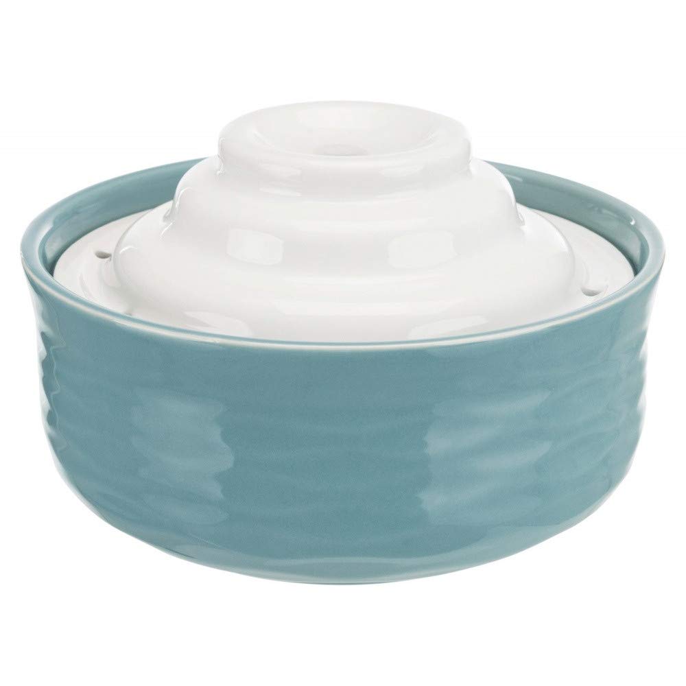 TRIXIE Fontanna do picia Vital Falls ceramiczna 1,5 l/Ø 22 x 13 cm, benzyna/biała, 2,29 kg