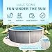 Aquarian Above Ground Pool Kit w/ Pump & Leaf Skimmer, Phoenix Steel-Frame, 24', Cognac - Large Heavy-Duty Outdoor Family Swimming Pool for Backyard, Patio, and Yard