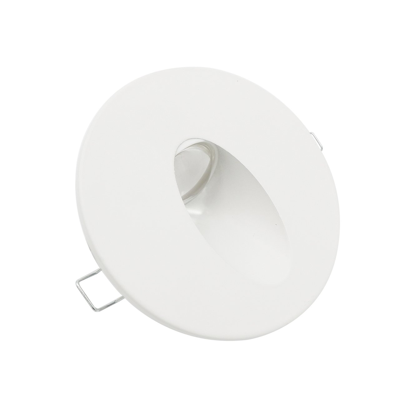 Yaeer Recessed Step Wall Lamp LED Footlight Round 3W White Stair Light Porch Walkway Spotlight, 120V, Cool White