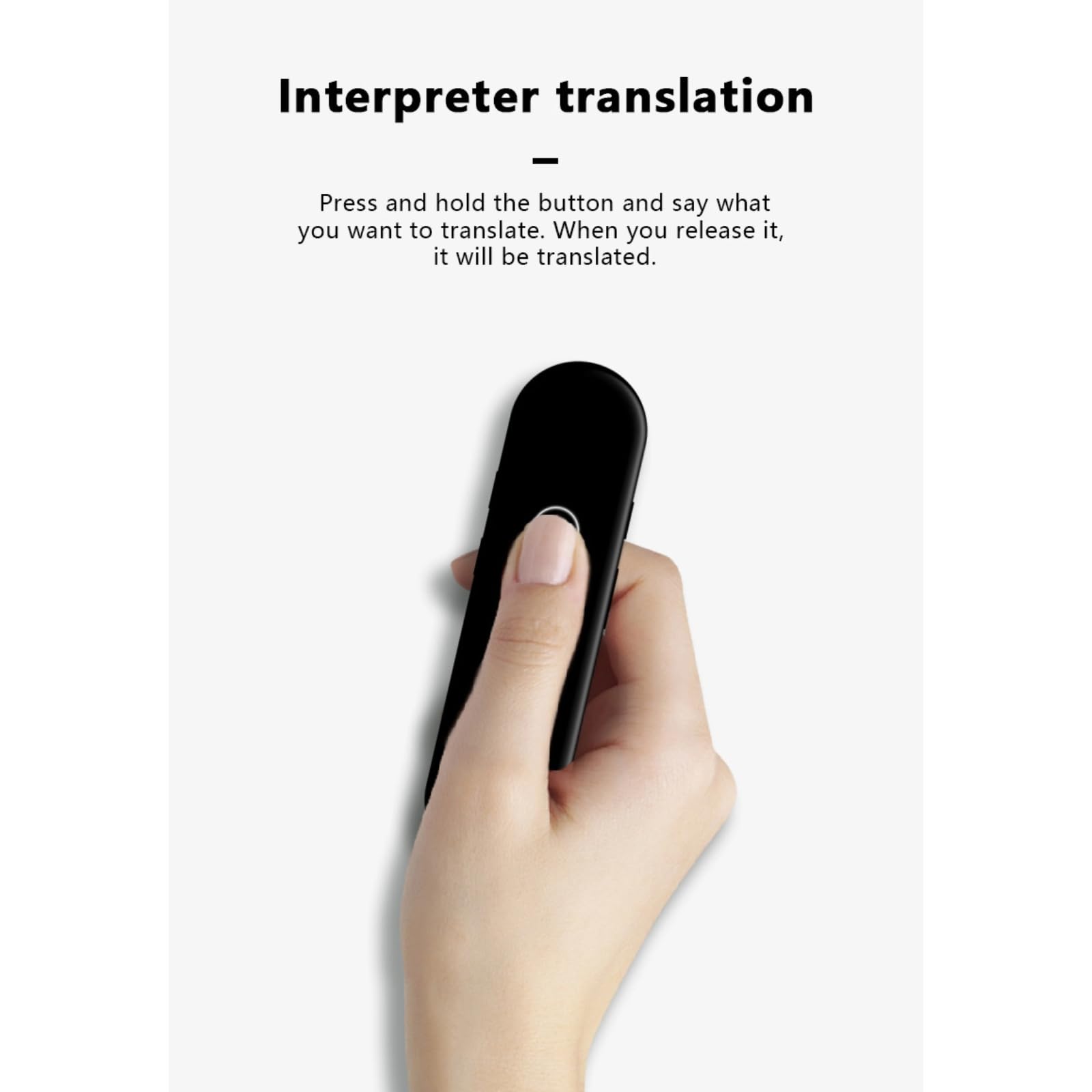 Traduttore Vocale AI Intelligente 144 Lingue, Traduzione Istantanea Bidirezionale, Portatile per Viaggi, Lavoro, Apprendimento (WHITE)